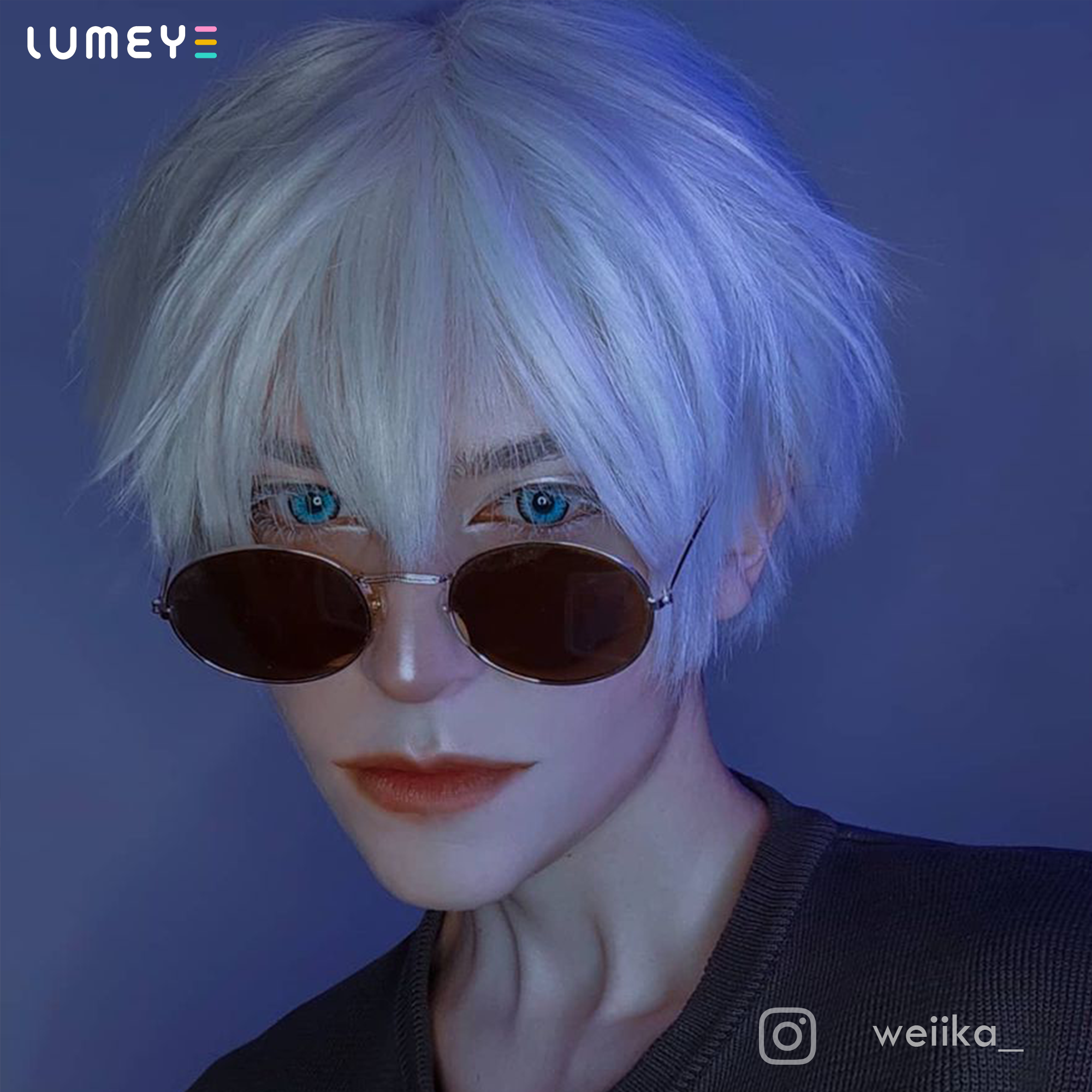 Best COLORED CONTACTS - LUMEYE Mystery Blue Colored Contact Lenses - LUMEYE
