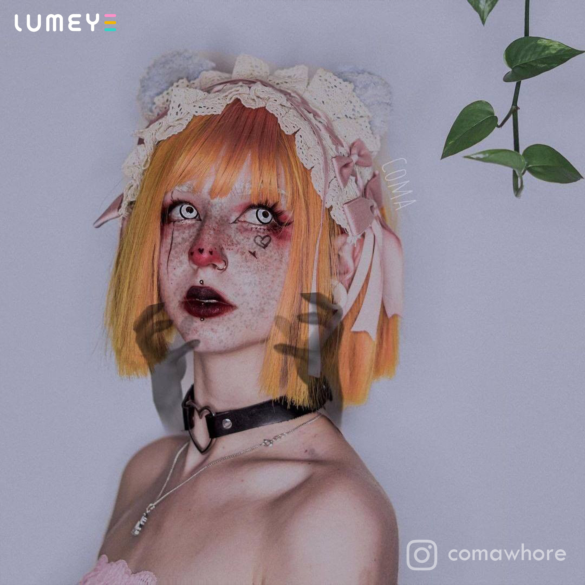 Best COLORED CONTACTS - LUMEYE Edged Zombie Curse White Colored Contact Lenses - LUMEYE