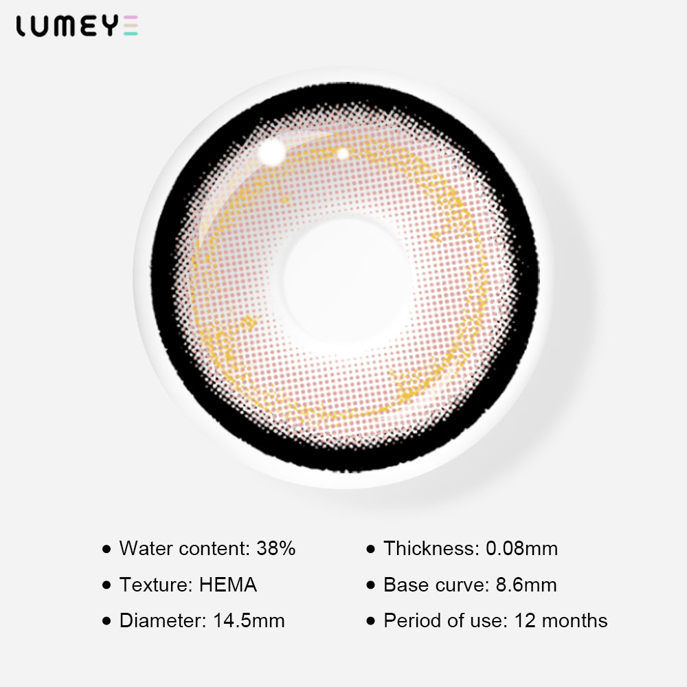 Best COLORED CONTACTS - LUMEYE Strawberry Pink Colored Contact Lenses - LUMEYE