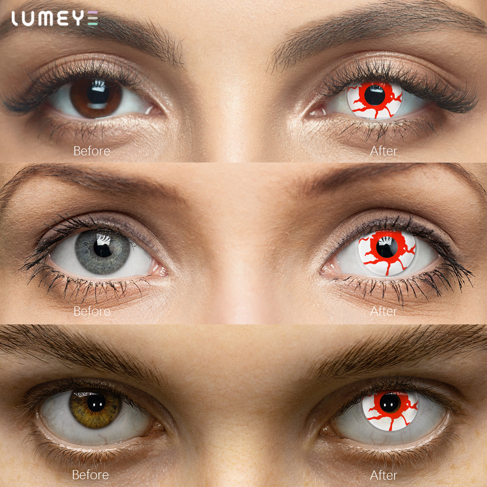 Best COLORED CONTACTS - LUMEYE Reddish Dream White Colored Contact Lenses - LUMEYE