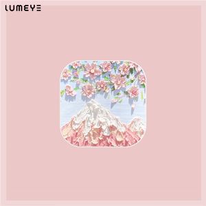 Best COLORED CONTACTS - LUMEYE Pinky Fujisan Blossom Lens Case - LUMEYE