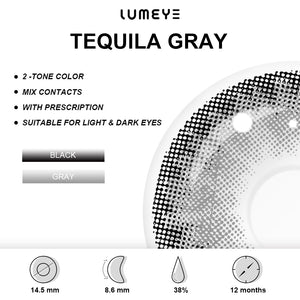 Best COLORED CONTACTS - LUMEYE Tequila Gray Colored Contact Lenses - LUMEYE