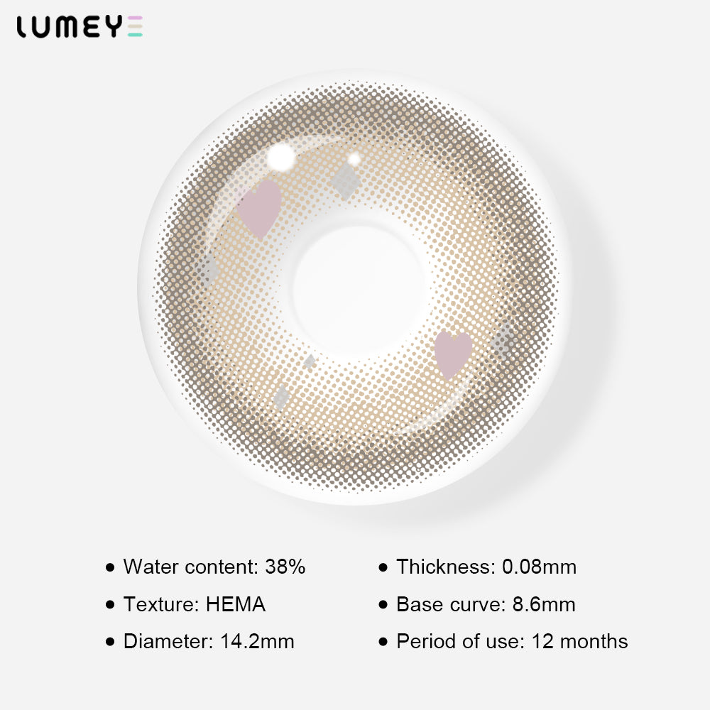 Best COLORED CONTACTS - LUMEYE Cupid Brown Colored Contact Lenses - LUMEYE