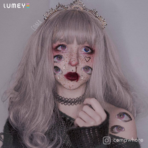 Best COLORED CONTACTS - LUMEYE Dreamy Galaxy Pink Colored Contact Lenses - LUMEYE