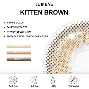 Best COLORED CONTACTS - LUMEYE Kitten Brown Colored Contact Lenses - LUMEYE