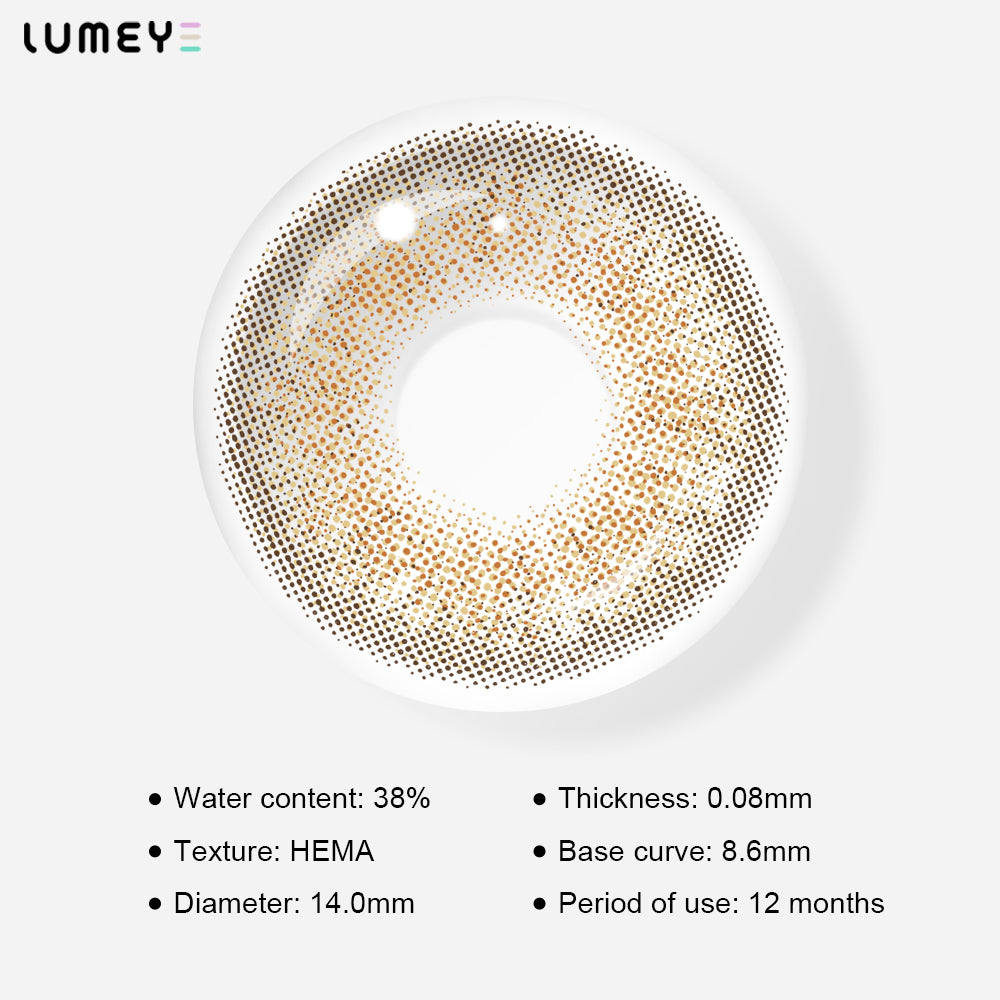 Best COLORED CONTACTS - LUMEYE Kitten Brown Colored Contact Lenses - LUMEYE