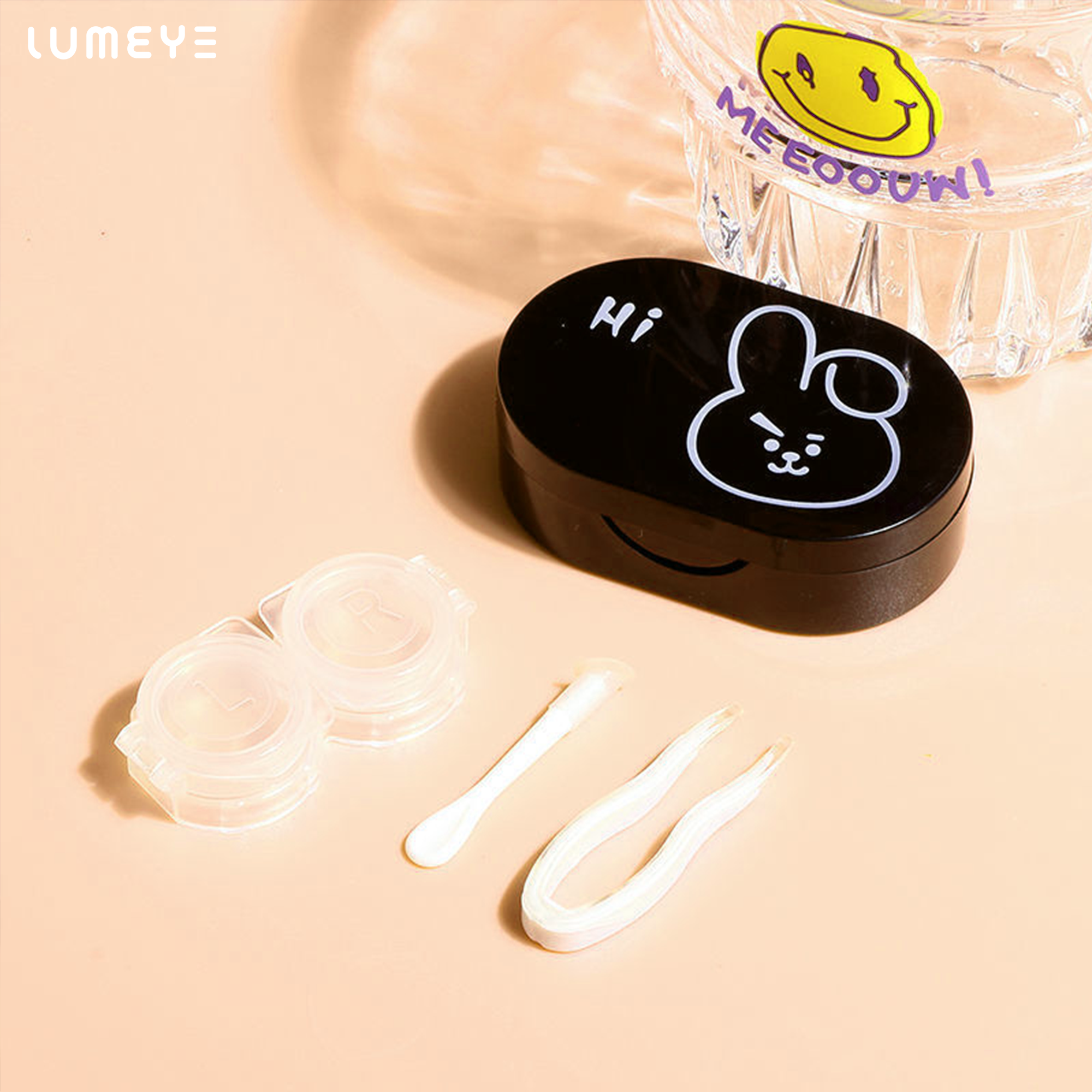 Best COLORED CONTACTS - LUMEYE Black Rabbit Lens Case - LUMEYE