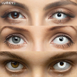 Best COLORED CONTACTS - LUMEYE Zombie Curse White Colored Contact Lenses - LUMEYE
