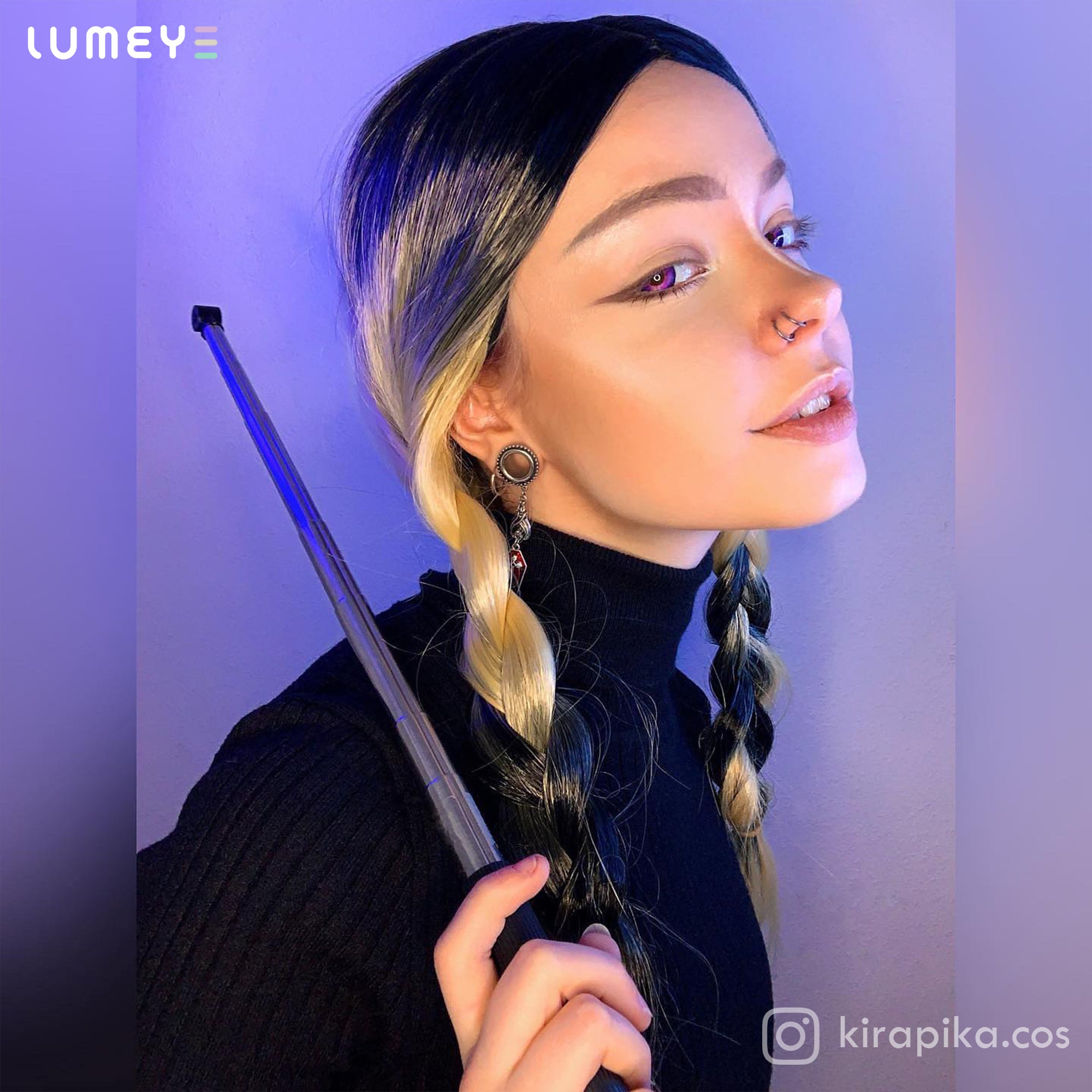 Best COLORED CONTACTS - LUMEYE Mystery Purple Colored Contact Lenses - LUMEYE