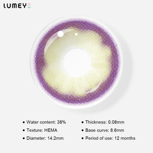 Best COLORED CONTACTS - LUMEYE Flowery Purple Colored Contact Lenses - LUMEYE