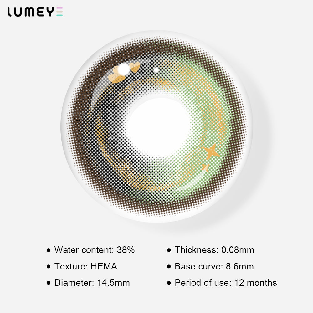 Best COLORED CONTACTS - LUMEYE Fairy Swamp Green Colored Contact Lenses - LUMEYE