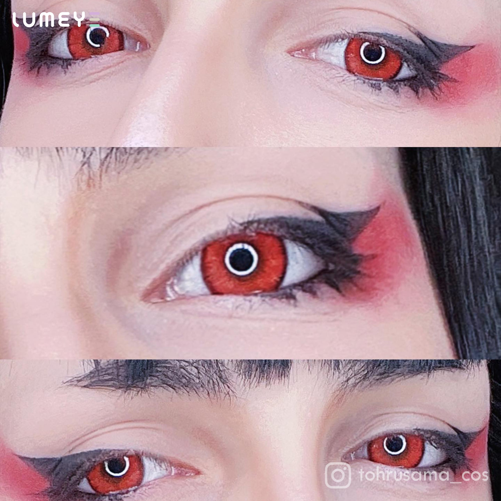 Best COLORED CONTACTS - LUMEYE Annabelle Red Colored Contact Lenses - LUMEYE