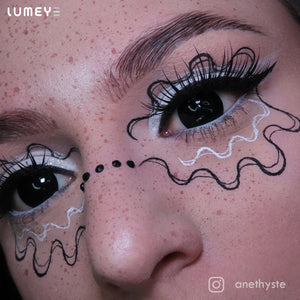 Best COLORED CONTACTS - LUMEYE Blind Black Colored Contact Lenses - LUMEYE