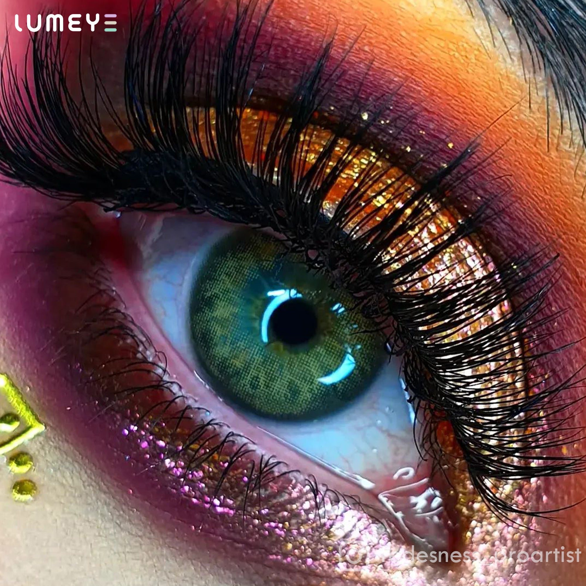 Best COLORED CONTACTS - LUMEYE Bicolor Flower Brown Colored Contact Lenses - LUMEYE