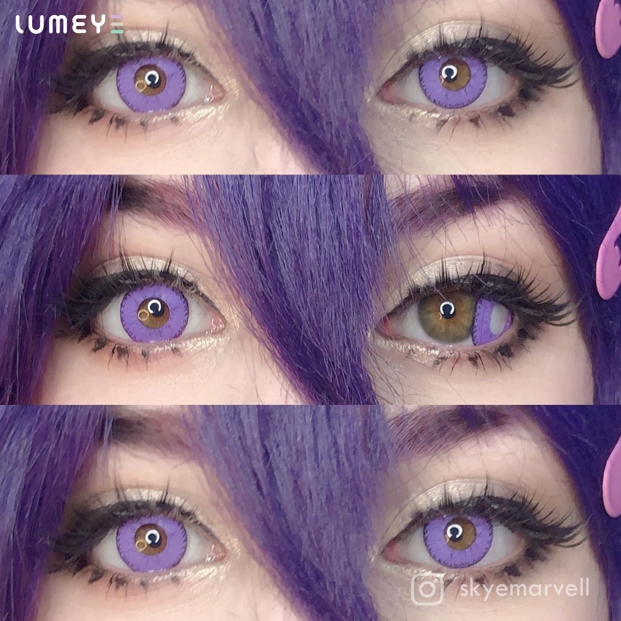 Best COLORED CONTACTS - LUMEYE Demon Purple Colored Contact Lenses - LUMEYE