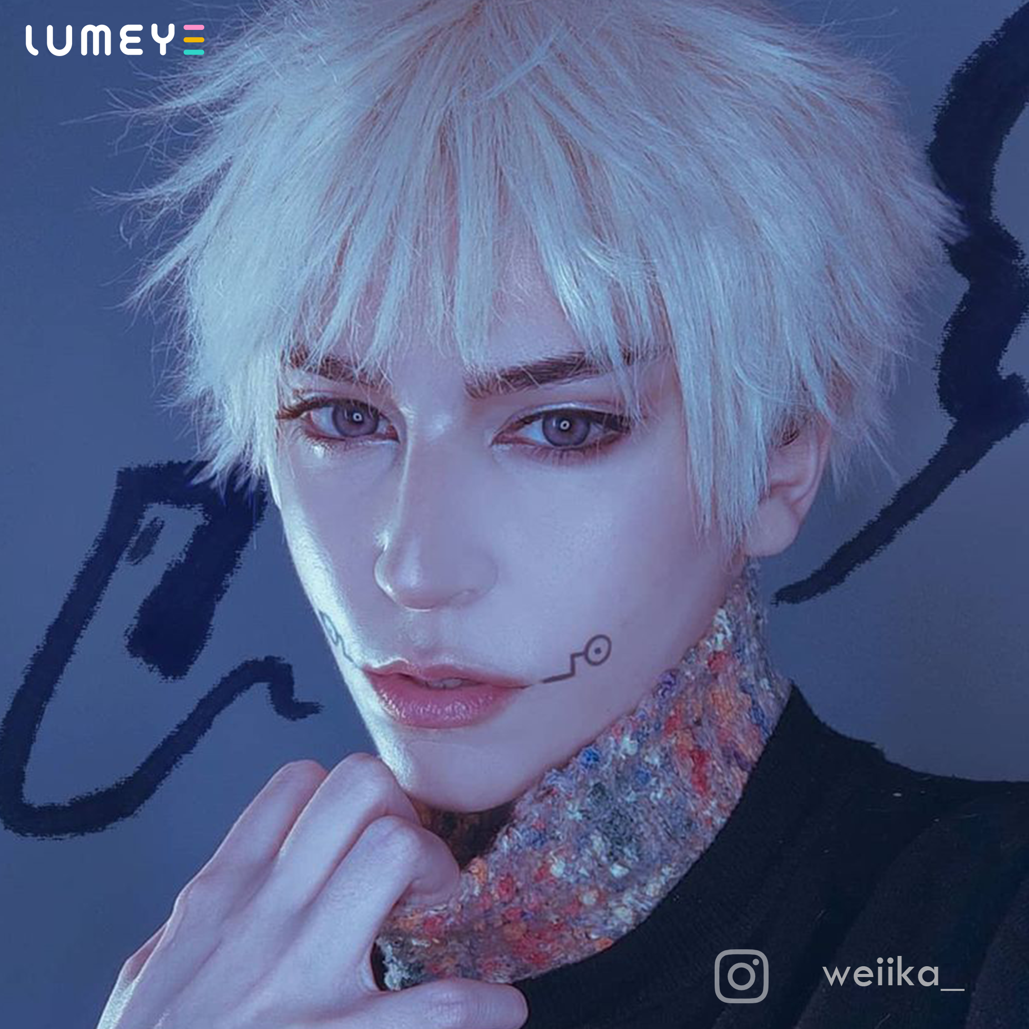 Best COLORED CONTACTS - LUMEYE Bicolor Flower Purple Colored Contact Lenses - LUMEYE