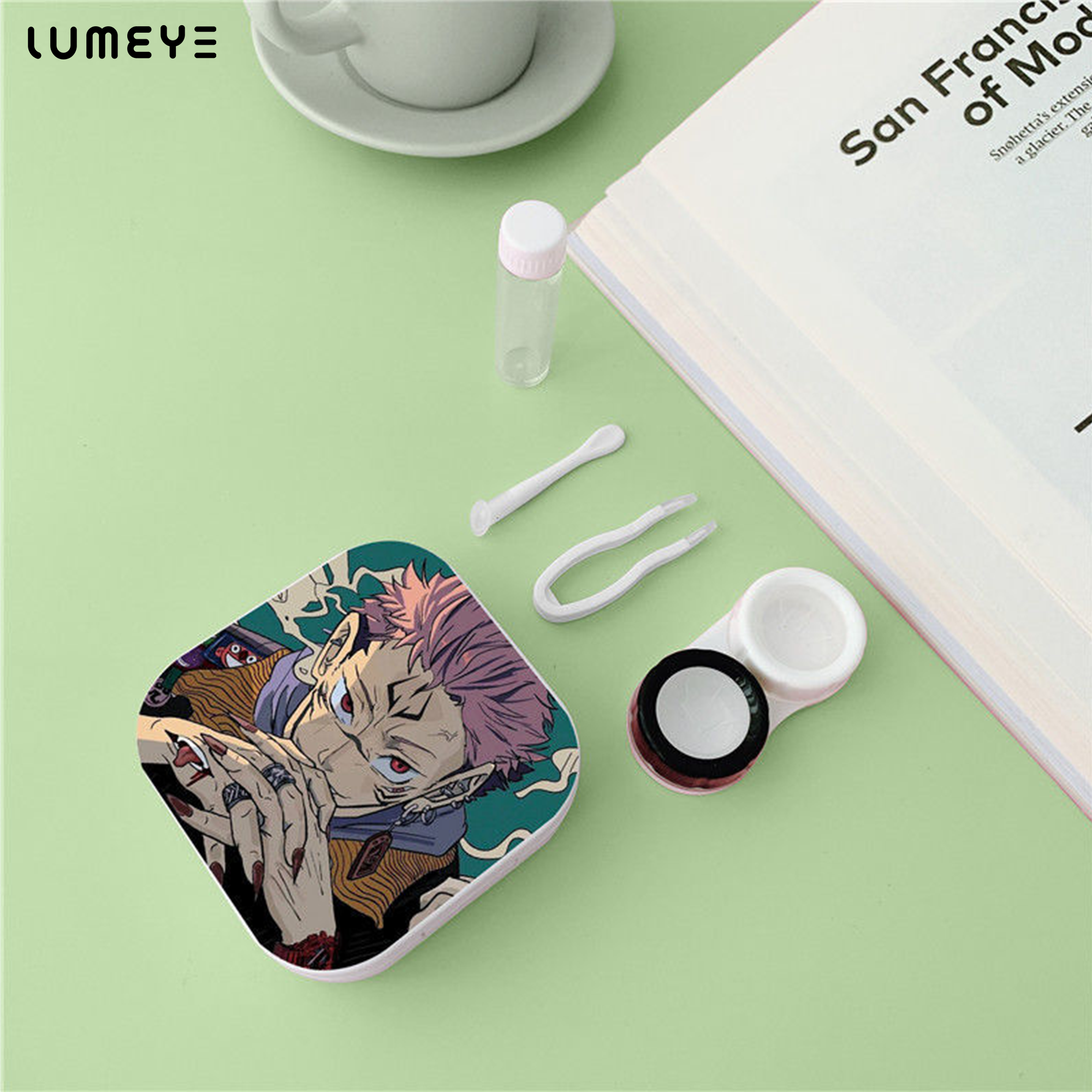 Best COLORED CONTACTS - LUMEYE Jujutsu Kaisen Yuji Itadori Lens Case - LUMEYE