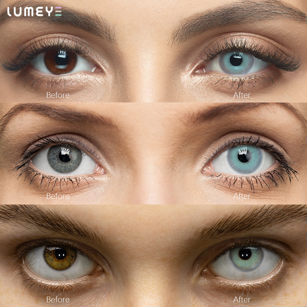 Best COLORED CONTACTS - LUMEYE Exotic Blue Colored Contact Lenses - LUMEYE
