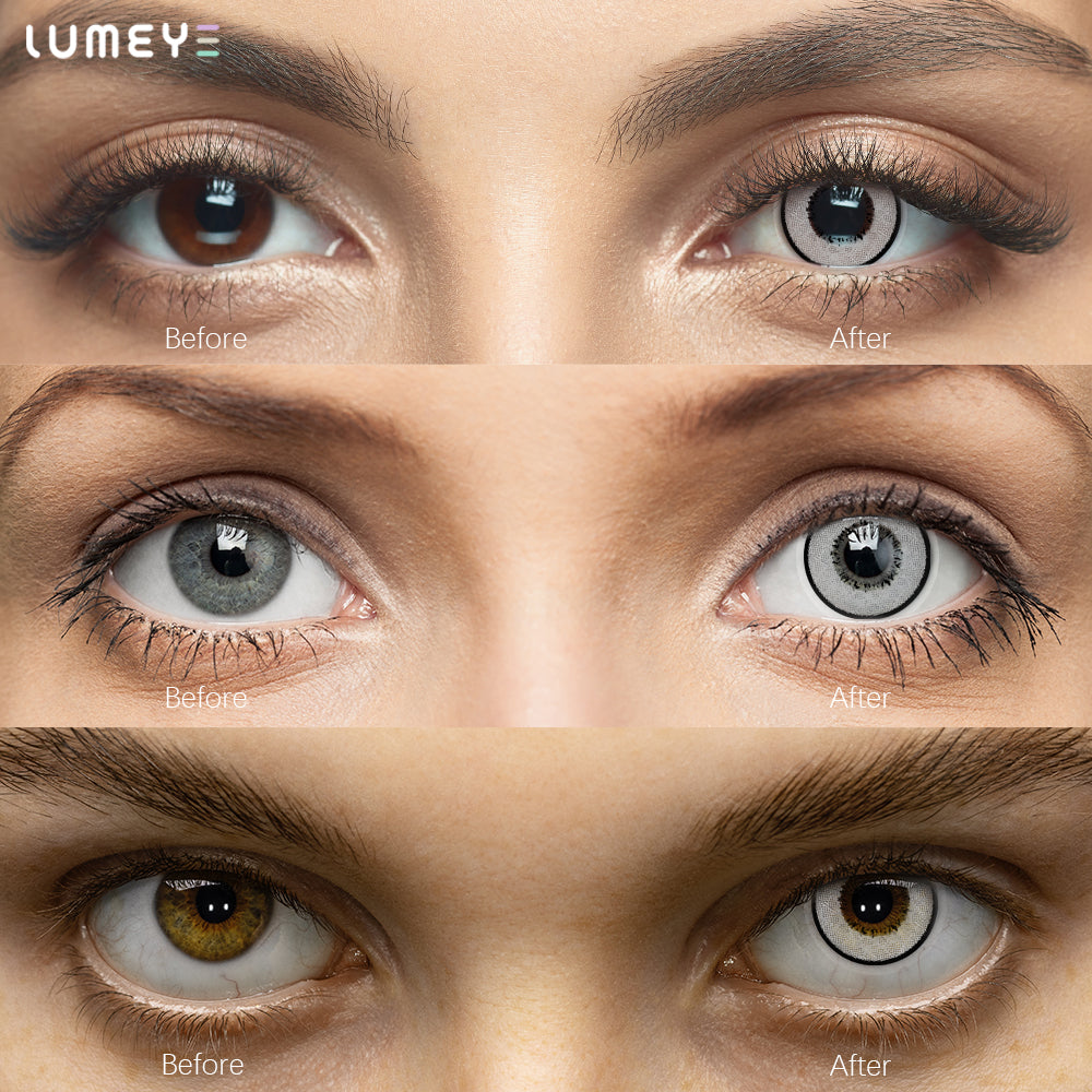Best COLORED CONTACTS - LUMEYE Magic Gray Colored Contact Lenses - LUMEYE