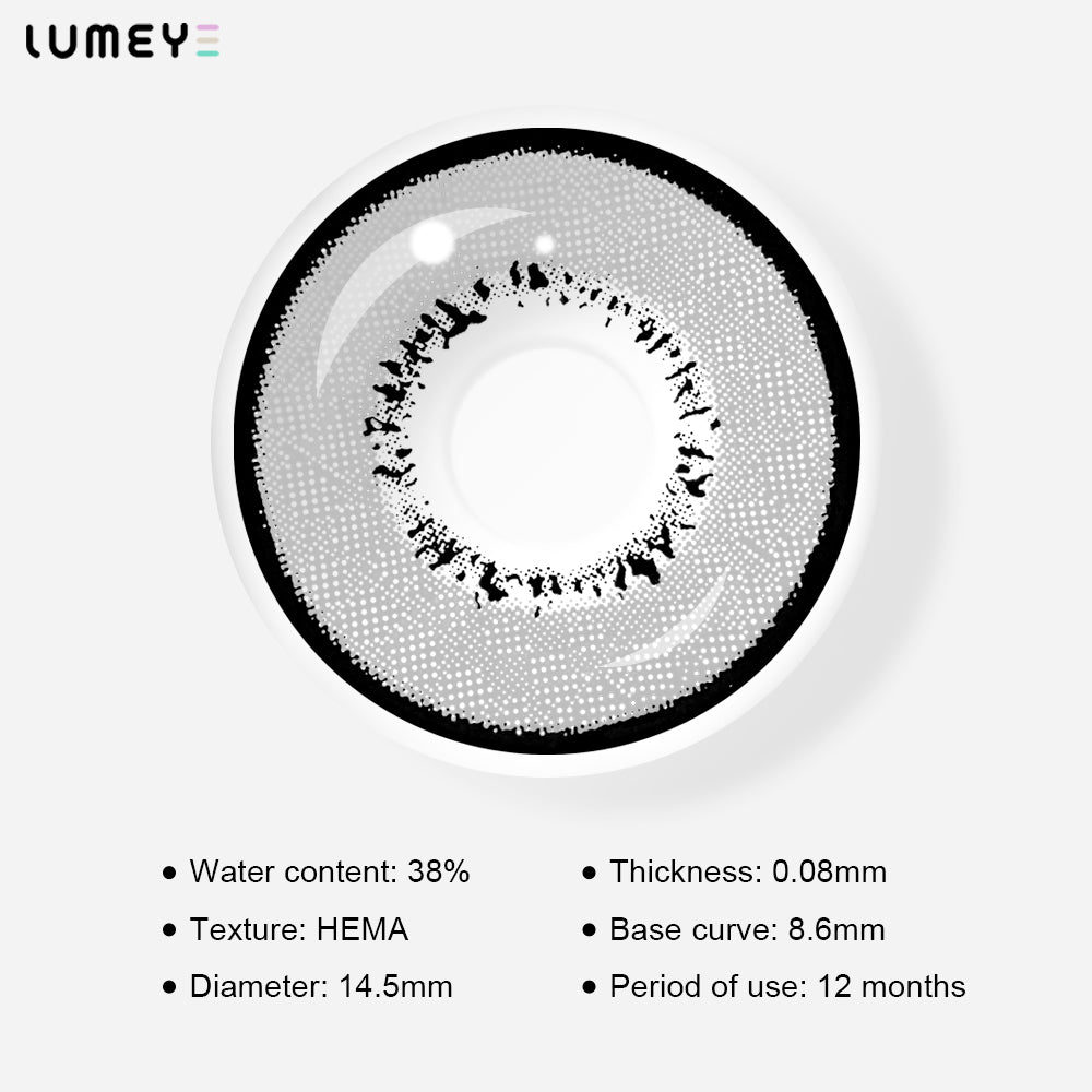 Best COLORED CONTACTS - LUMEYE Magic Gray Colored Contact Lenses - LUMEYE