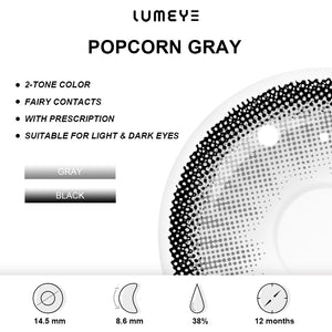 Best COLORED CONTACTS - LUMEYE Popcorn Gray Colored Contact Lenses - LUMEYE