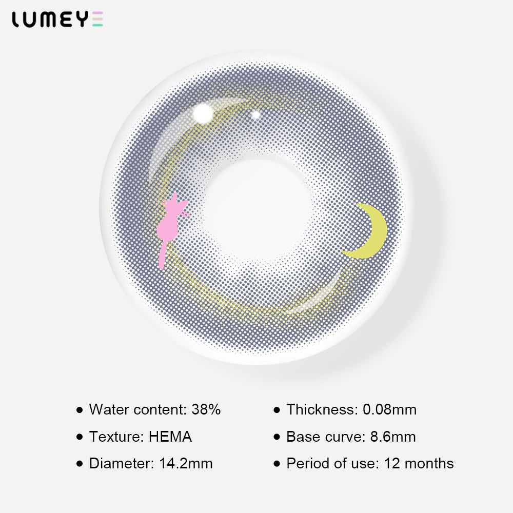 Best COLORED CONTACTS - LUMEYE Moon Cat Gray Colored Contact Lenses - LUMEYE