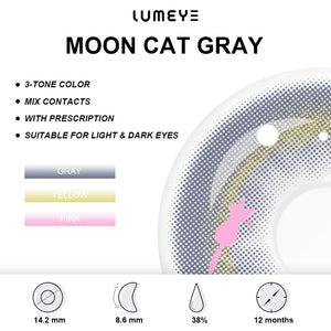 Best COLORED CONTACTS - LUMEYE Moon Cat Gray Colored Contact Lenses - LUMEYE