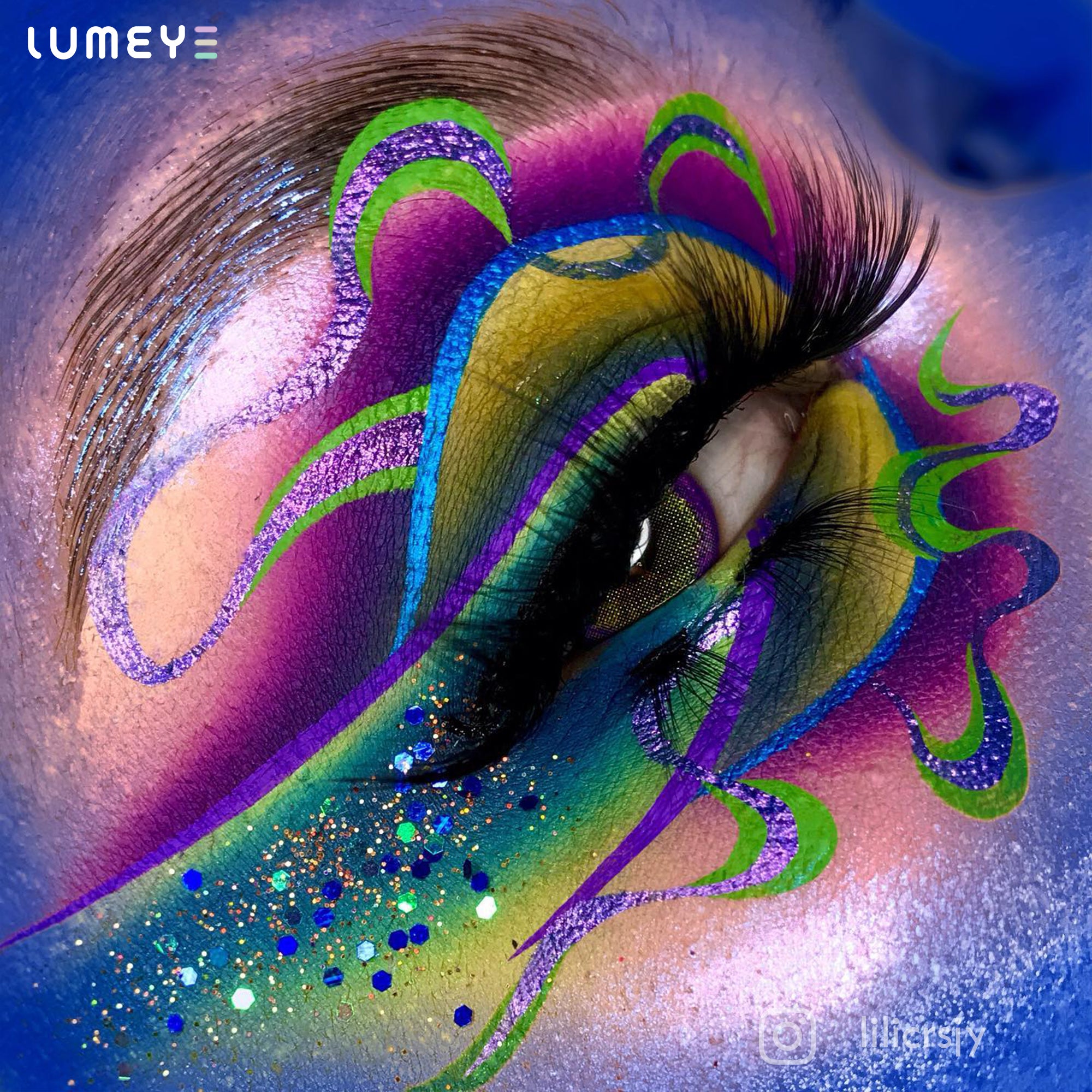 Best COLORED CONTACTS - LUMEYE Flowery Purple Colored Contact Lenses - LUMEYE