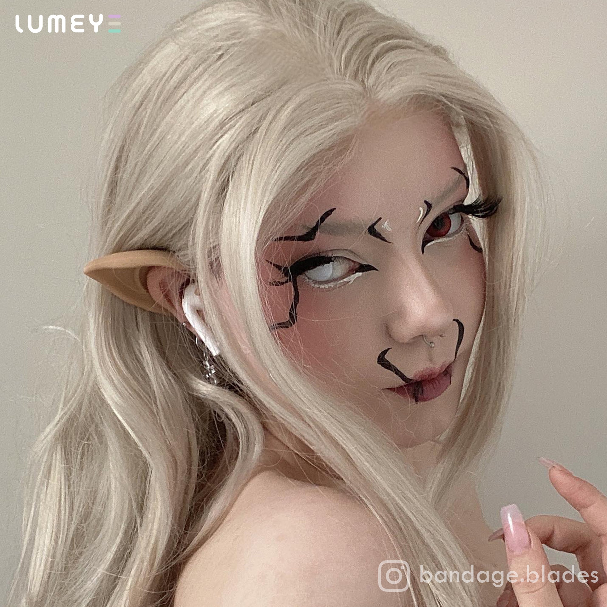 Best COLORED CONTACTS - LUMEYE Blind White Colored Contact Lenses - LUMEYE