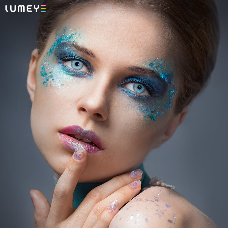 Best COLORED CONTACTS - LUMEYE Modern New York Blue Colored Contact Lenses - LUMEYE