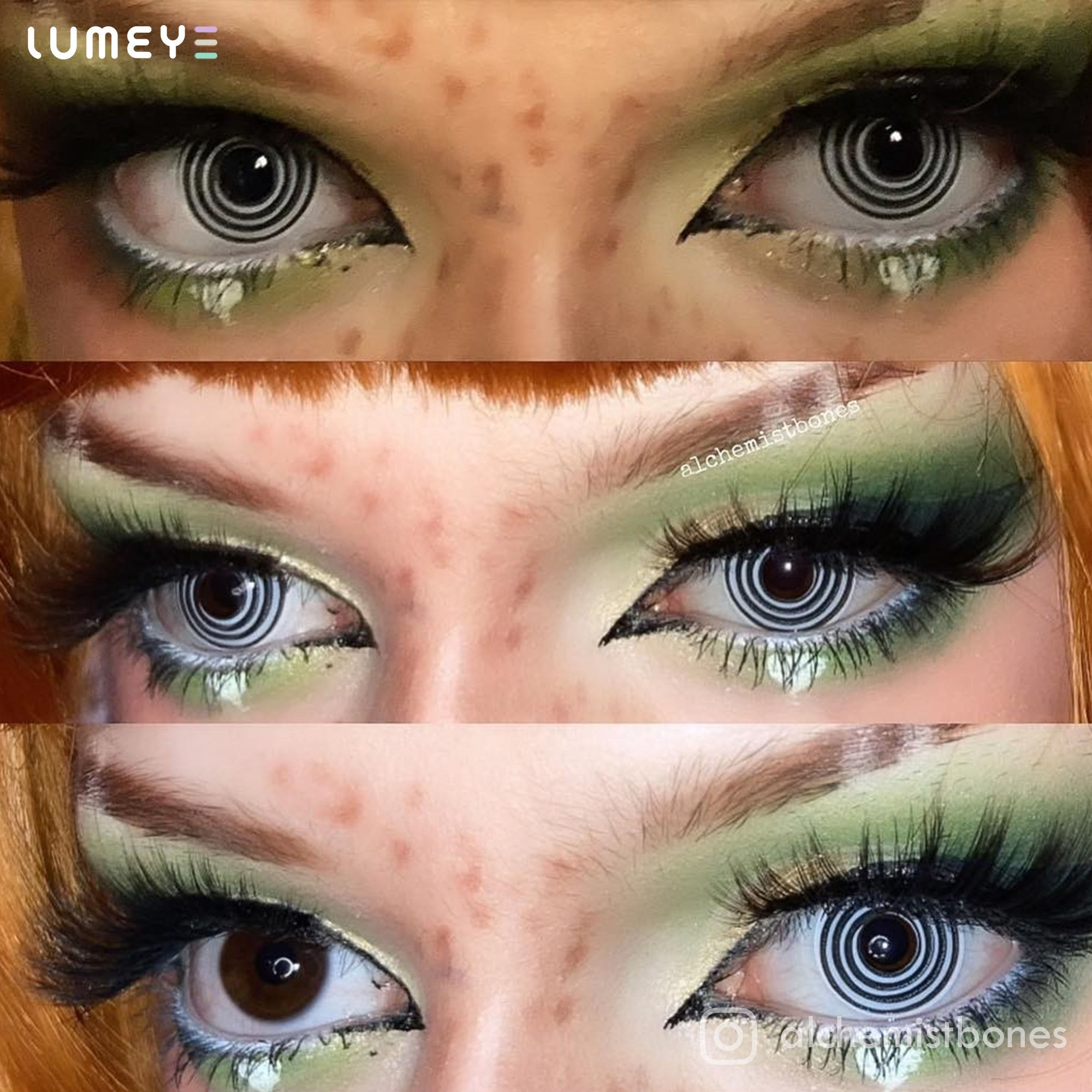 Best COLORED CONTACTS - LUMEYE Swirl Black Colored Contact Lenses - LUMEYE