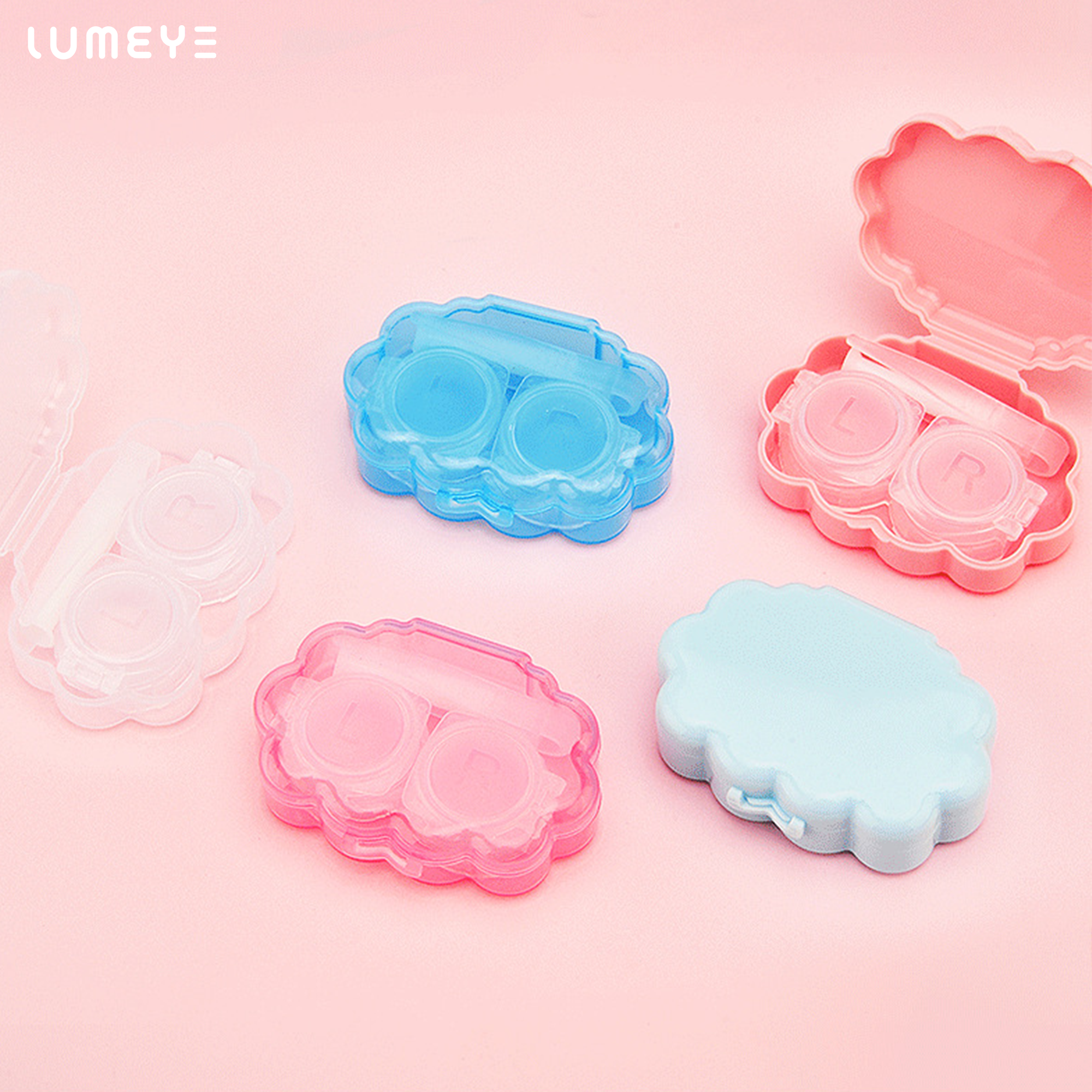 Best COLORED CONTACTS - LUMEYE Lovely Cloud Lens Case - LUMEYE