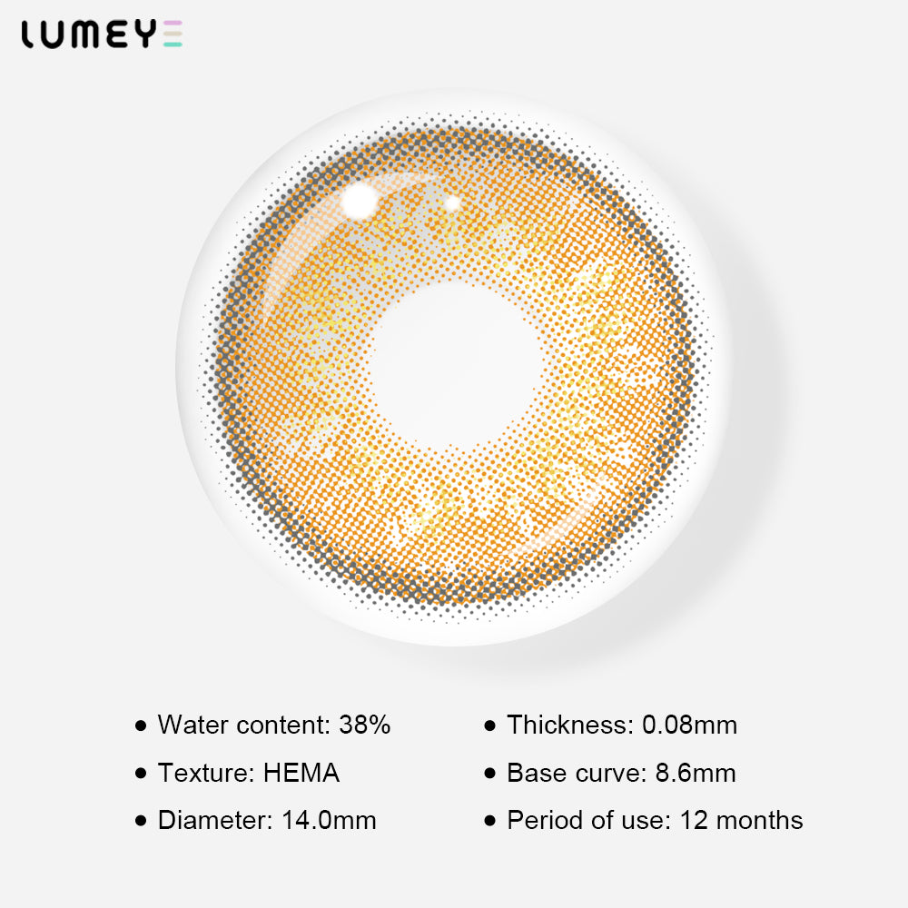 Best COLORED CONTACTS - LUMEYE Elegant Russian Brown Colored Contact Lenses - LUMEYE
