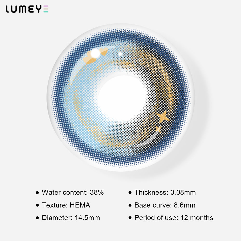 Best COLORED CONTACTS - LUMEYE Fairy Swamp Blue Colored Contact Lenses - LUMEYE