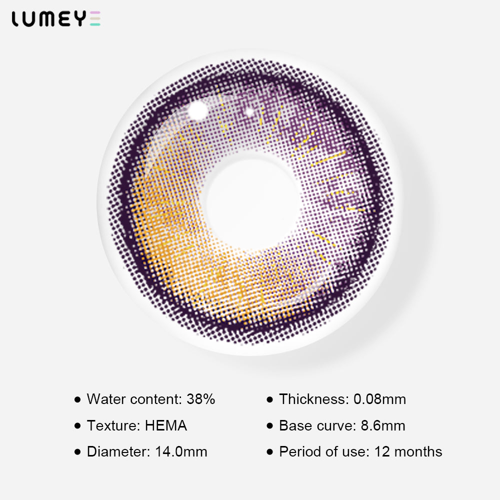 Best COLORED CONTACTS - LUMEYE Psycho Purple Colored Contact Lenses - LUMEYE