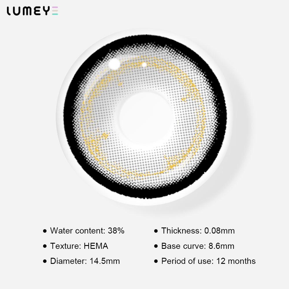 Best COLORED CONTACTS - LUMEYE Yogurt Gray Colored Contact Lenses - LUMEYE