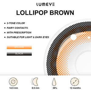 Best COLORED CONTACTS - LUMEYE Lollipop Brown Colored Contact Lenses - LUMEYE