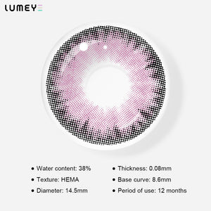 Best COLORED CONTACTS - LUMEYE Tequila Pink Colored Contact Lenses - LUMEYE