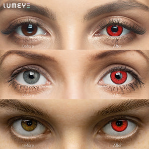 Best COLORED CONTACTS - LUMEYE Demon Red Colored Contact Lenses - LUMEYE