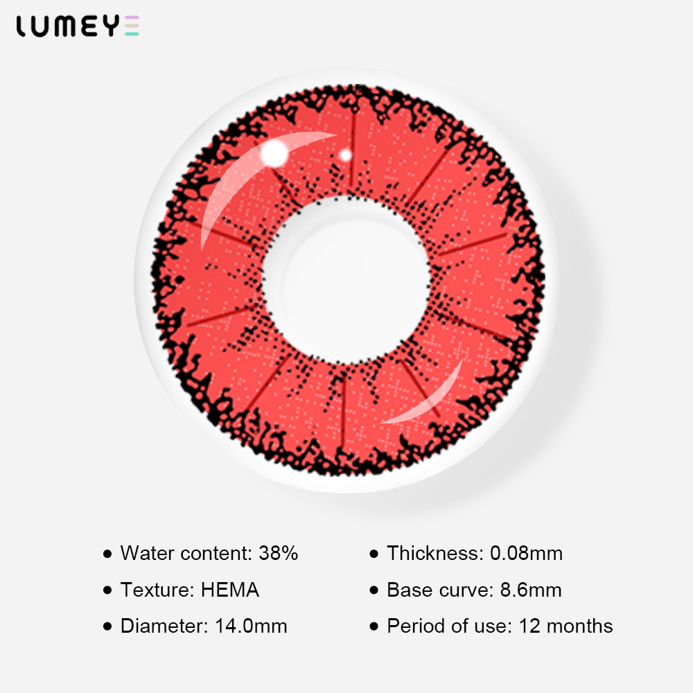 Best COLORED CONTACTS - LUMEYE Demon Red Colored Contact Lenses - LUMEYE