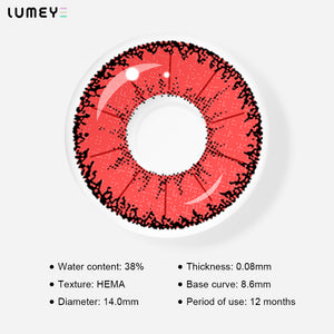 Best COLORED CONTACTS - LUMEYE Demon Red Colored Contact Lenses - LUMEYE