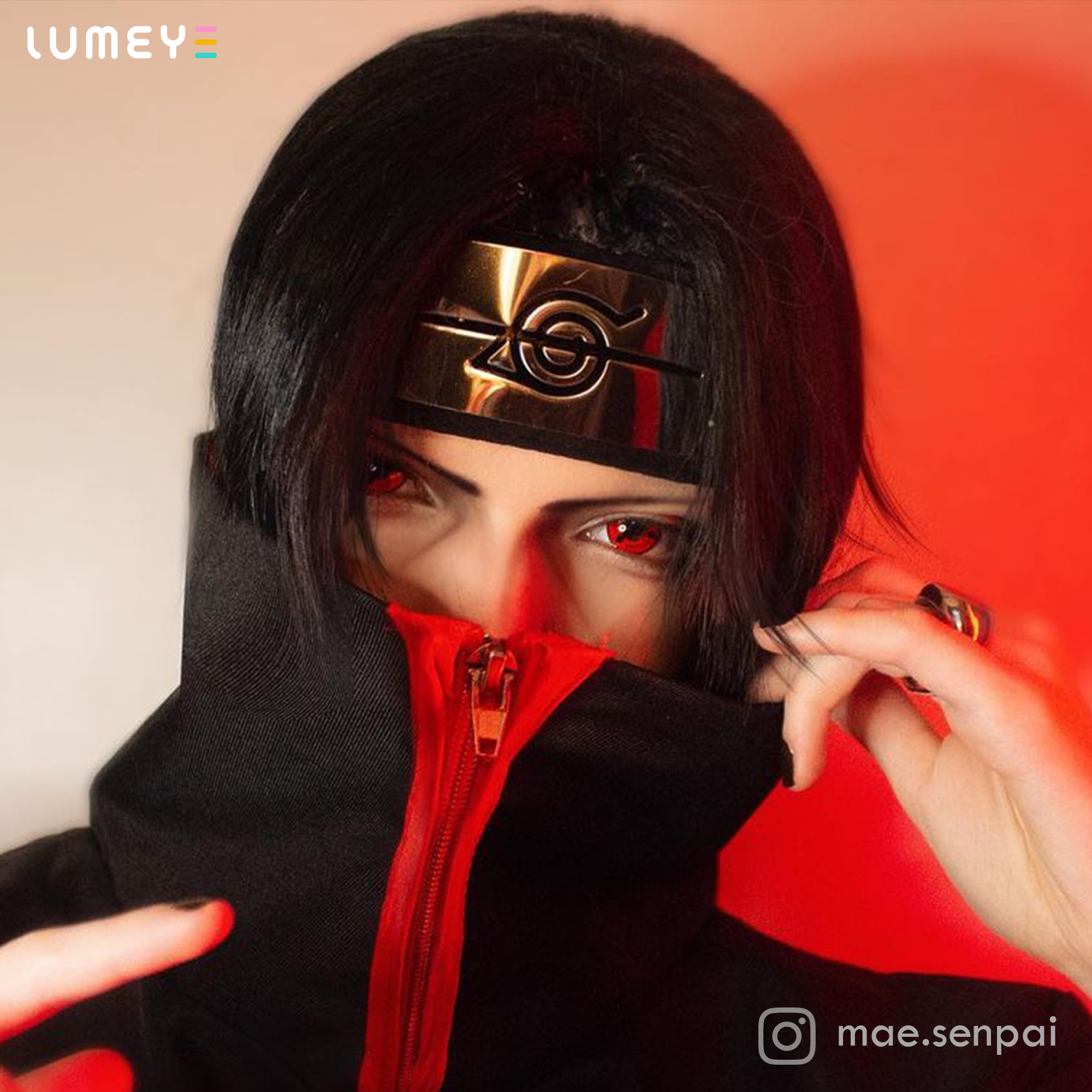 Best COLORED CONTACTS - LUMEYE Sharingan Tomoe Red Colored Contact Lenses - LUMEYE