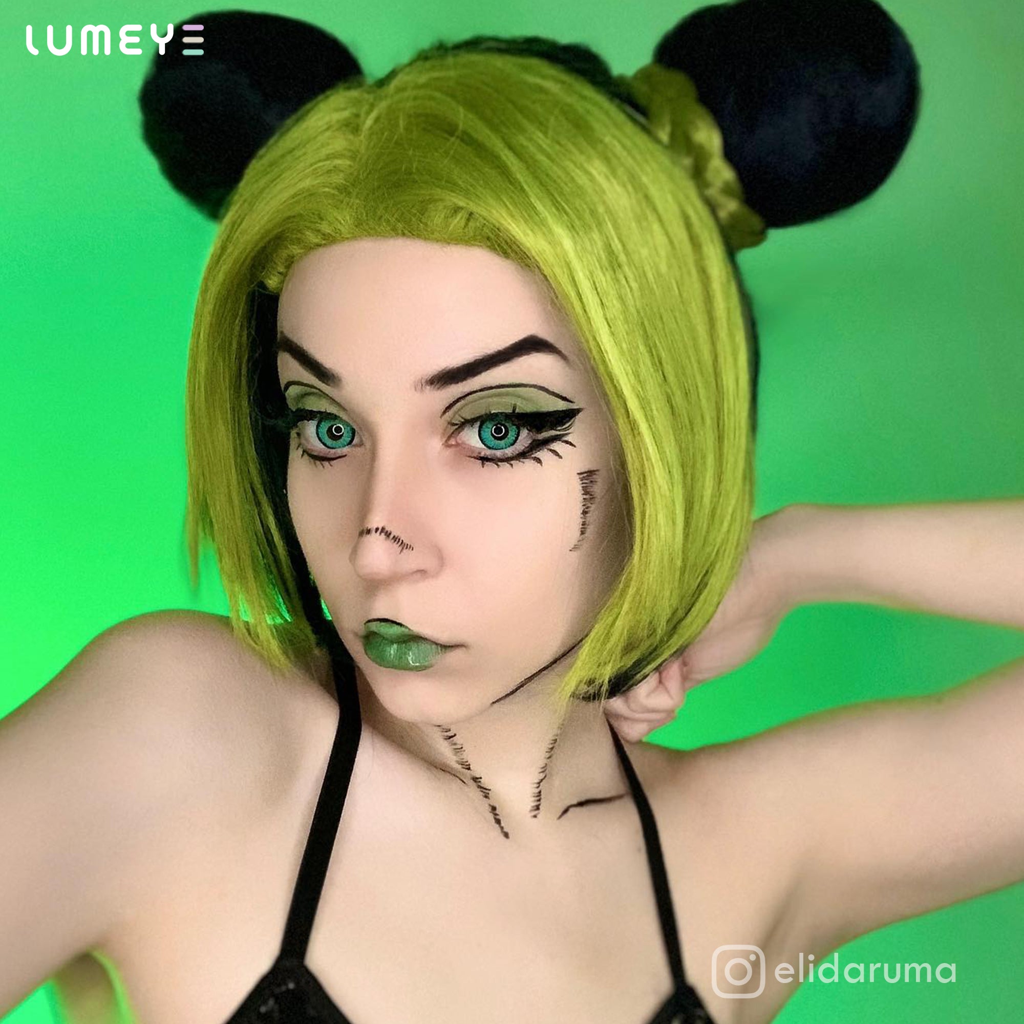 Best COLORED CONTACTS - LUMEYE Elf Green Colored Contact Lenses - LUMEYE