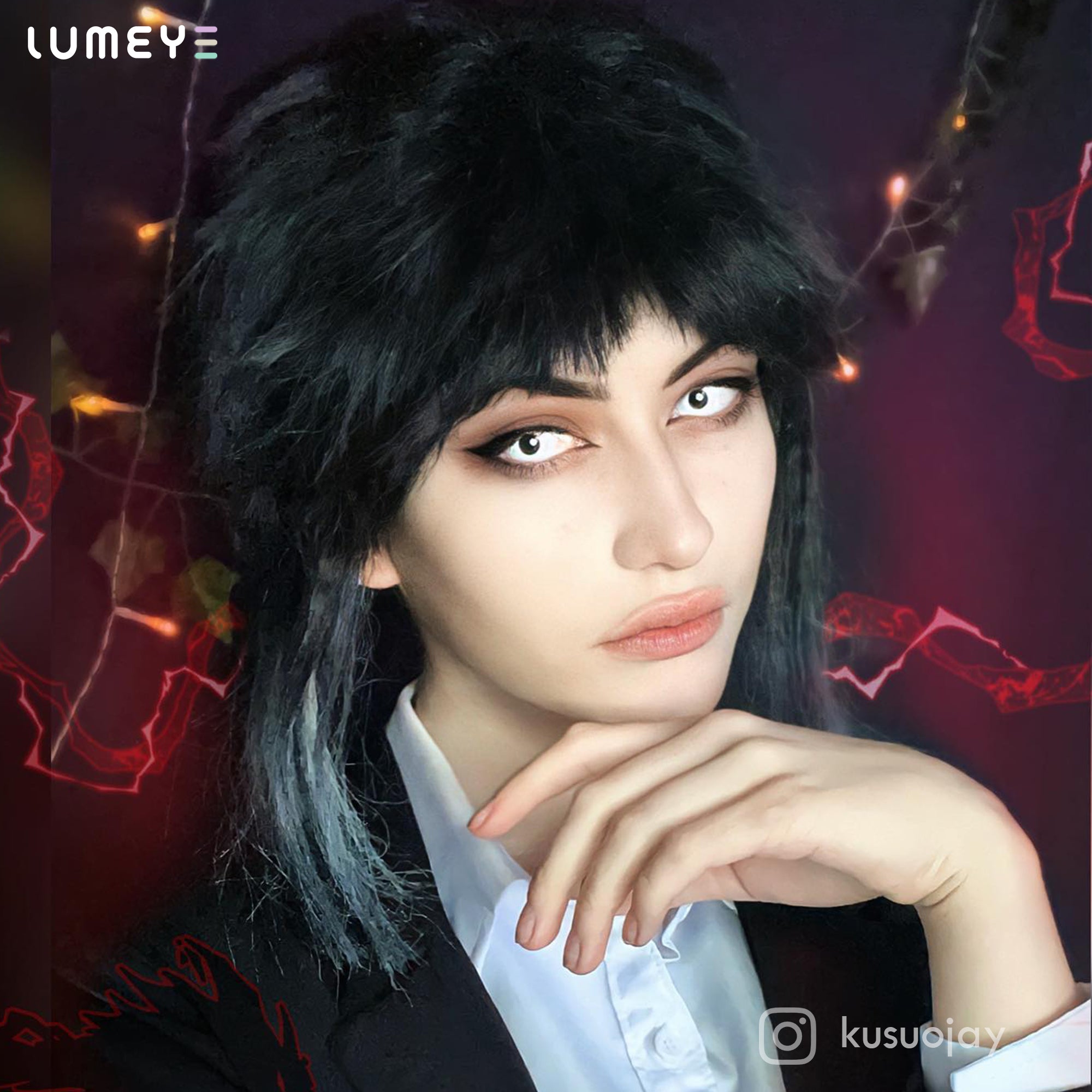 Best COLORED CONTACTS - LUMEYE Zombie Curse White Colored Contact Lenses - LUMEYE