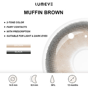 Best COLORED CONTACTS - LUMEYE Muffin Brown Colored Contact Lenses - LUMEYE
