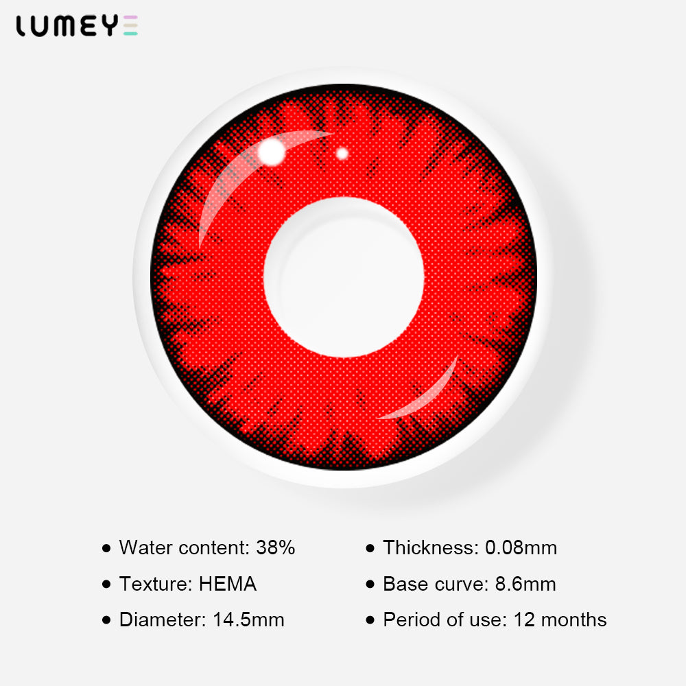 Best COLORED CONTACTS - LUMEYE Twilight Vampire Red Colored Contact Lenses - LUMEYE