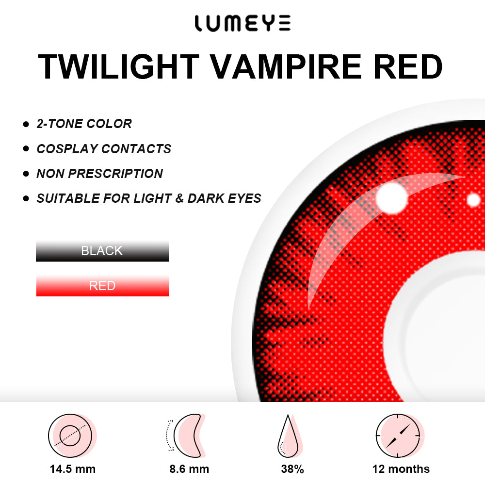 Best COLORED CONTACTS - LUMEYE Twilight Vampire Red Colored Contact Lenses - LUMEYE