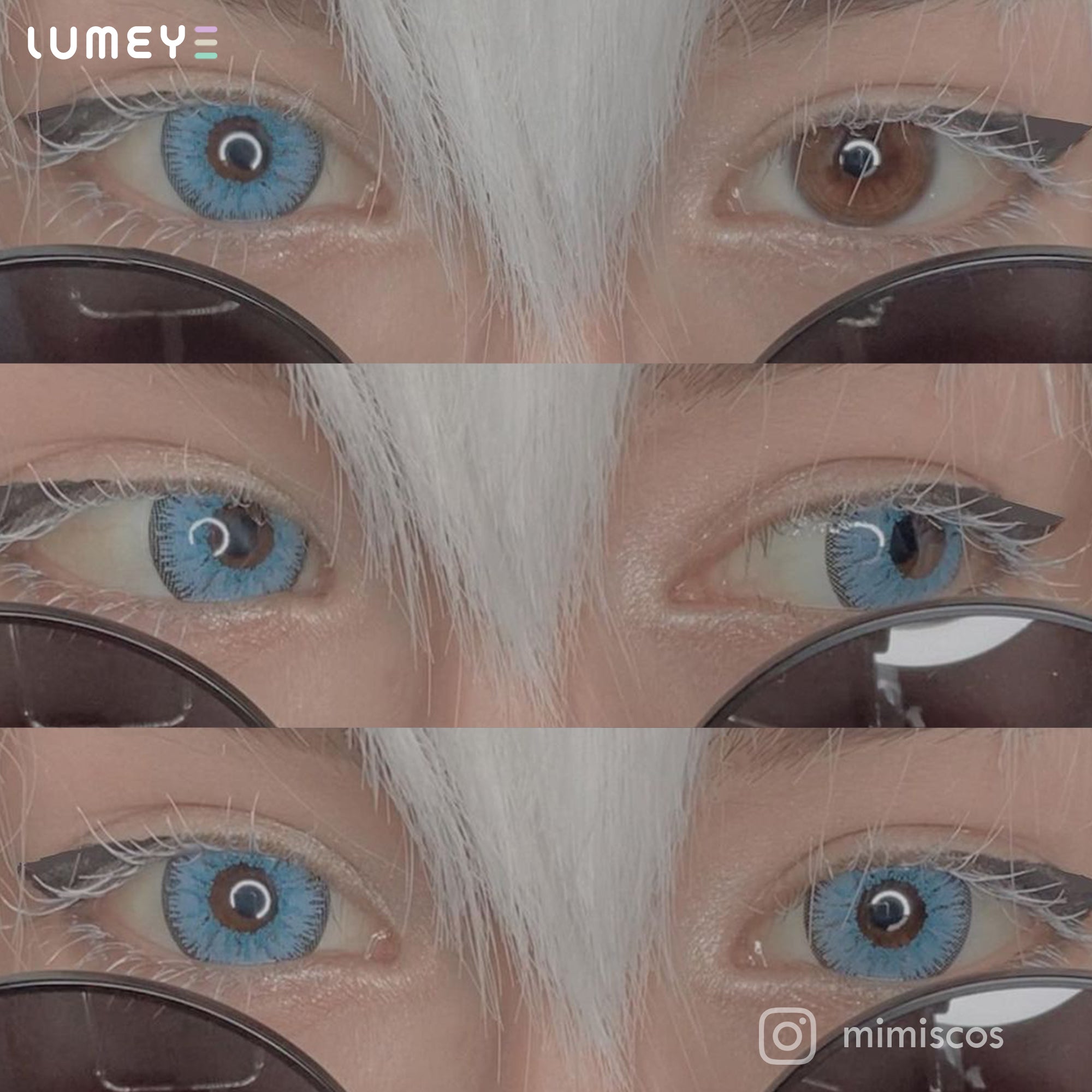 Best COLORED CONTACTS - LUMEYE Mystery Blue Colored Contact Lenses - LUMEYE