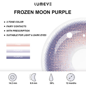 Best COLORED CONTACTS - LUMEYE Frozen Moon Purple Colored Contact Lenses - LUMEYE
