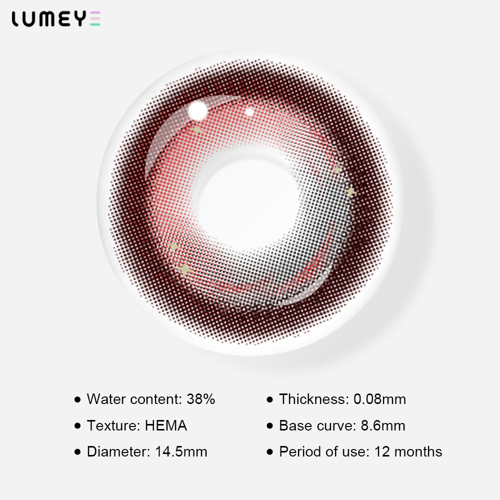 Best COLORED CONTACTS - LUMEYE Crazy Red Colored Contact Lenses - LUMEYE